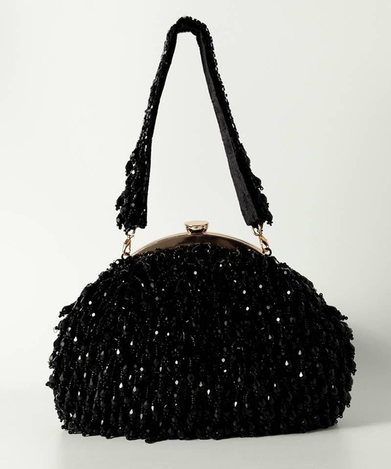Black Embellished Potli Bag with Handle
