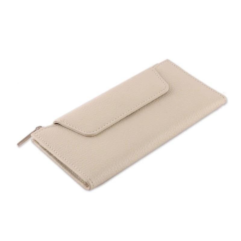 Handcrafted Ivory Leather Wallet for Women