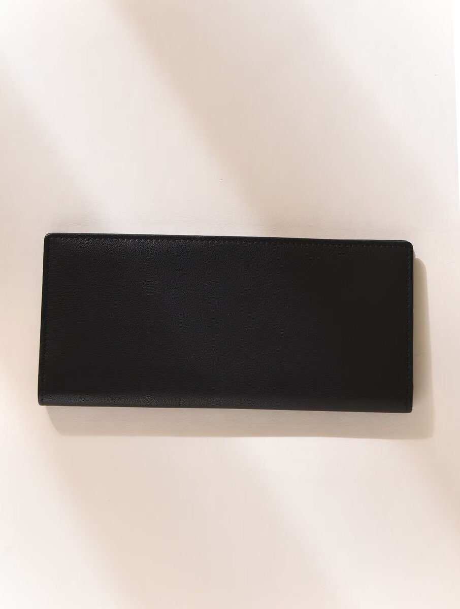 Handcrafted Black Leather Wallet for Women - Stylish & Durable Accessories for Everyday Use