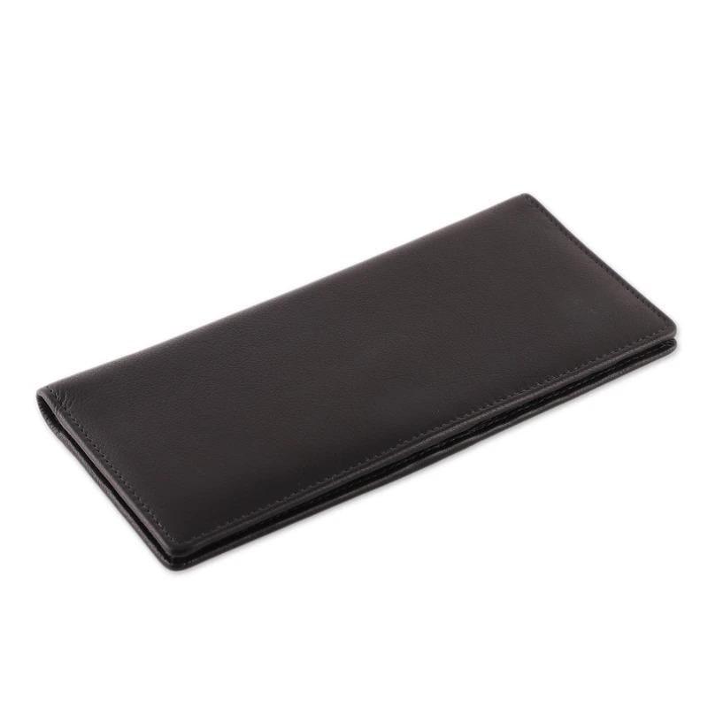 Handcrafted Black Leather Wallet for Women - Stylish & Durable Accessories for Everyday Use