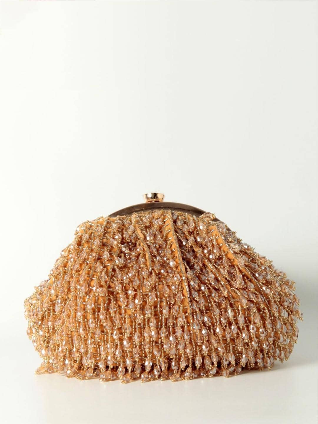 Gold Embellished Potli Bag with Decorative Handle