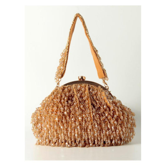 Gold Embellished Potli Bag with Decorative Handle