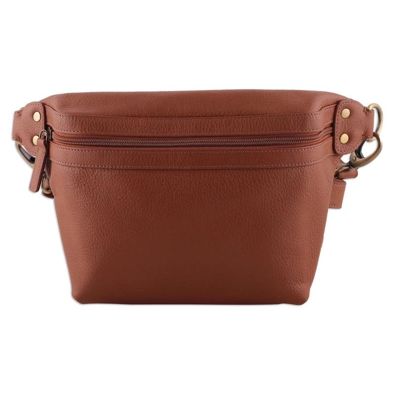 Brown Leather Sling Belt Bag