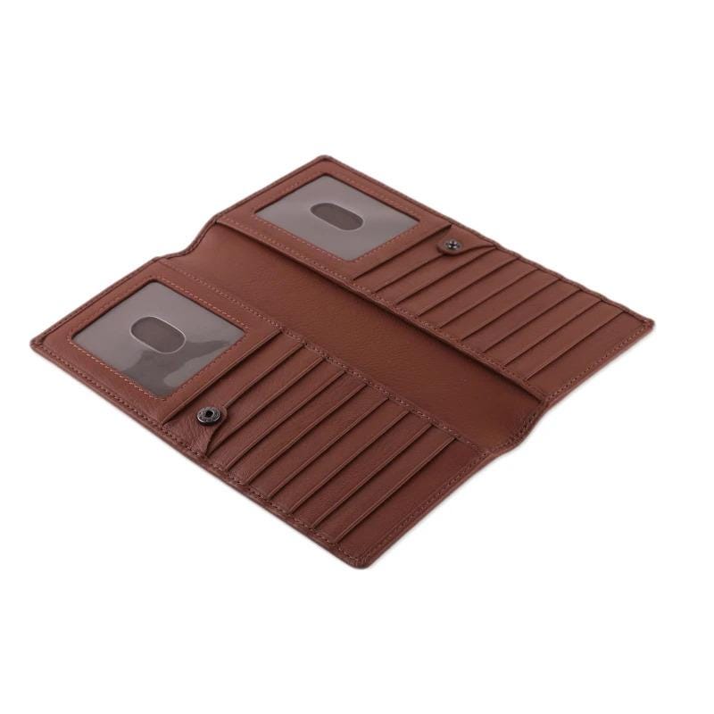 Tan Brown Leather Wallet for Women