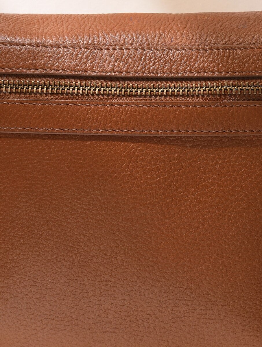 Brown Leather Sling Belt Bag