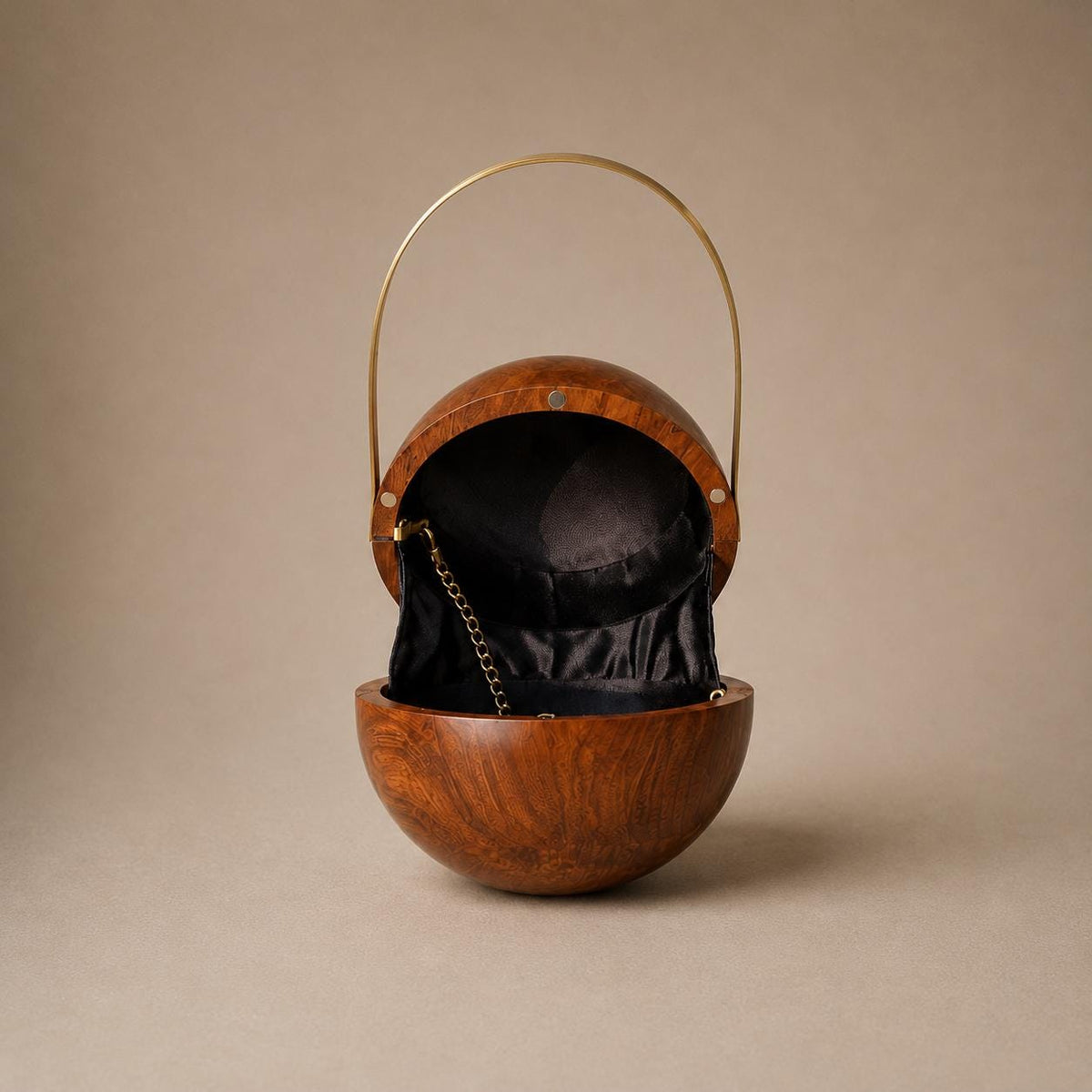 Handcrafted Wooden Ball Bag