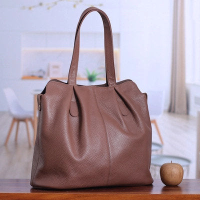 Brown Chocolate High Quality Genuine Leather Tote Bag